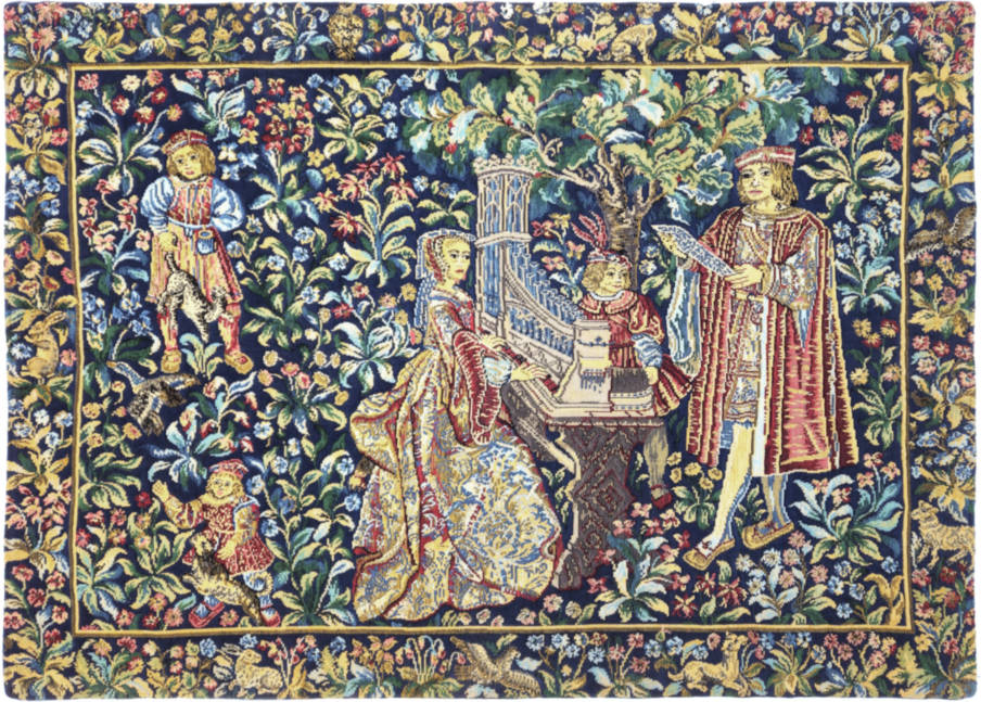 Cour Médiévale Tapisseries murales Autres Médiévales - Mille Fleurs Tapestries