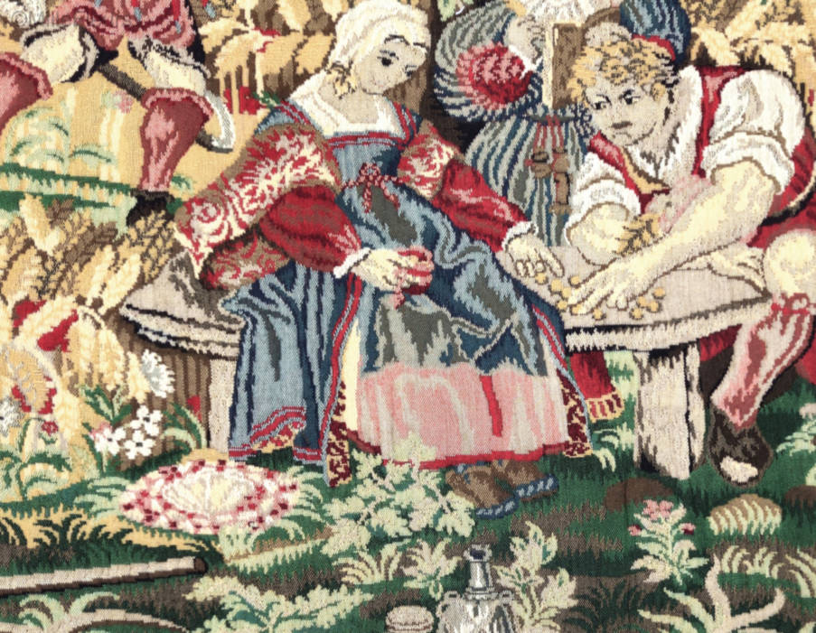 La Récolte Tapisseries murales Autres Médiévales - Mille Fleurs Tapestries