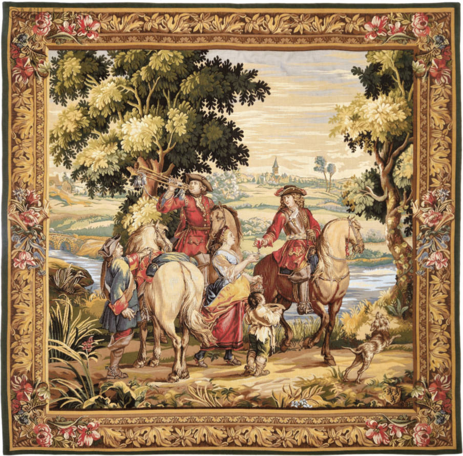 Les Sonneurs du Roi Wandtapijten Renaissance - Mille Fleurs Tapestries