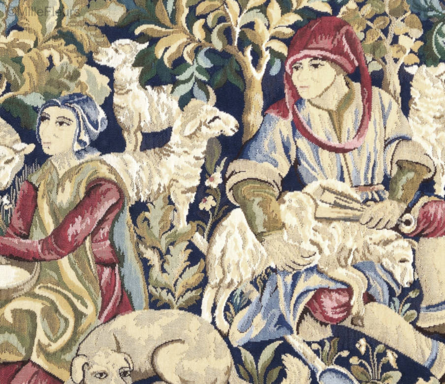 Bergers Tapisseries murales Autres Médiévales - Mille Fleurs Tapestries