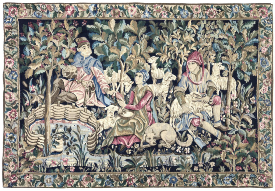 Bergers Tapisseries murales Autres Médiévales - Mille Fleurs Tapestries