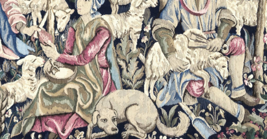Shepherds Wall tapestries Other Medieval - Mille Fleurs Tapestries