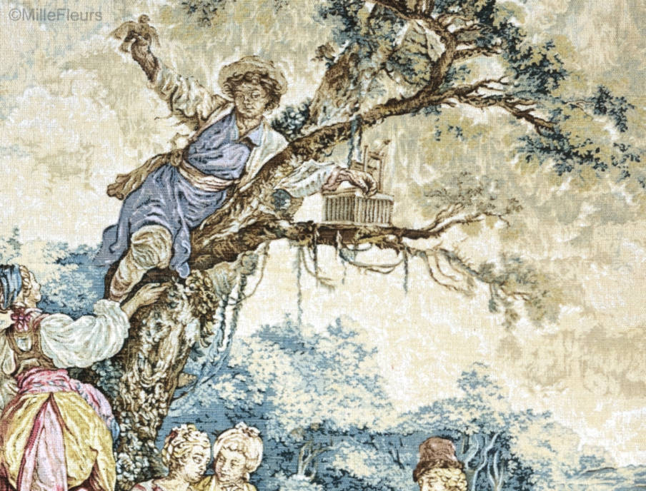 Les Marchands d'Oiseaux Tapisseries murales Romantique et Pastoral - Mille Fleurs Tapestries