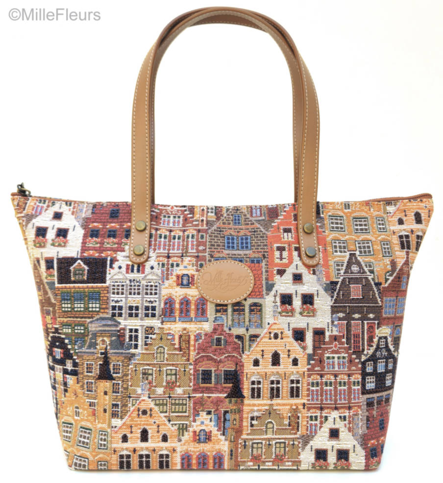 Handbag Bags & purses Bruges Facades - Mille Fleurs Tapestries