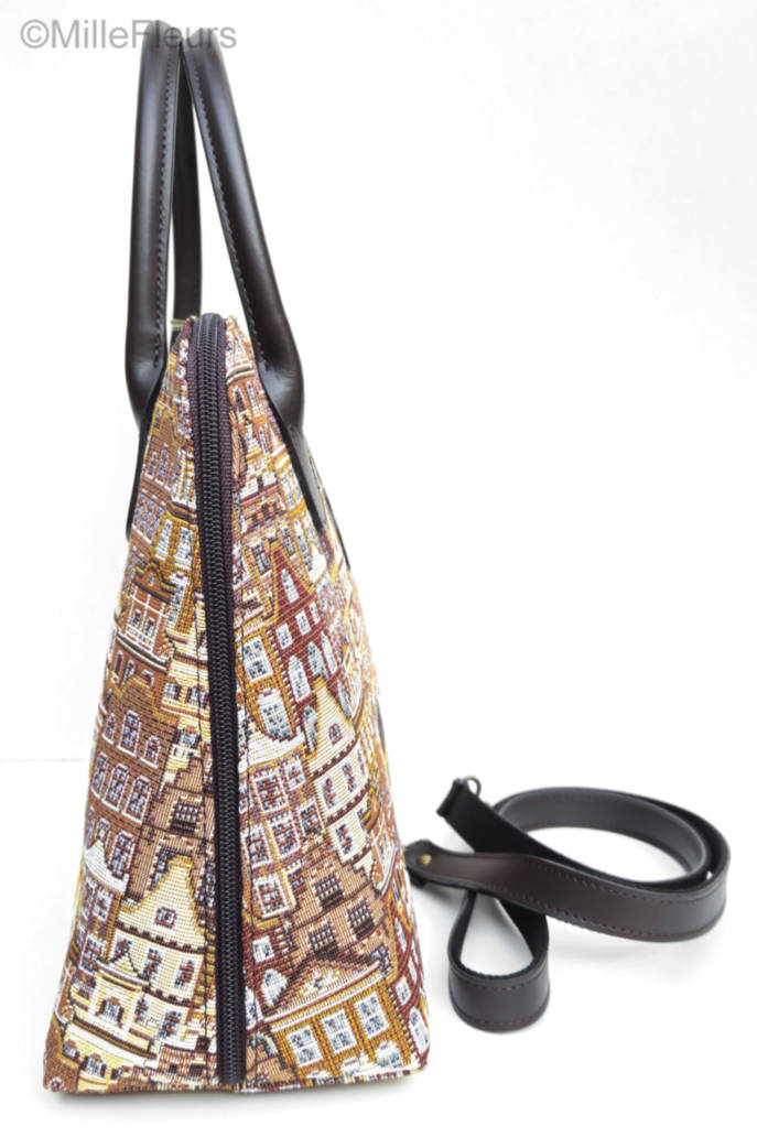 Handtas met extra riem Handtassen Belgische Huizen - Mille Fleurs Tapestries