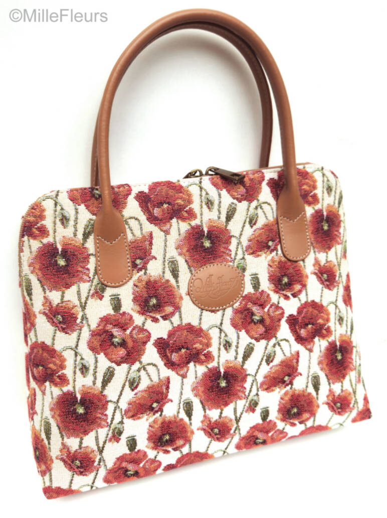 handbag with extra strap, beige Bags & purses Flanders Fields - Mille Fleurs Tapestries