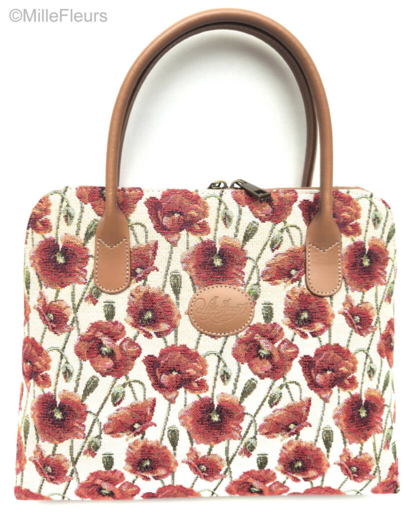 handbag with extra strap, beige Bags & purses Flanders Fields - Mille Fleurs Tapestries