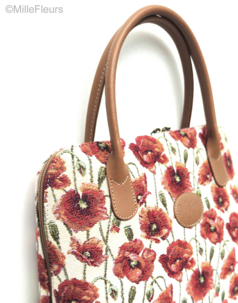 handbag with extra strap, beige Bags & purses Flanders Fields - Mille Fleurs Tapestries