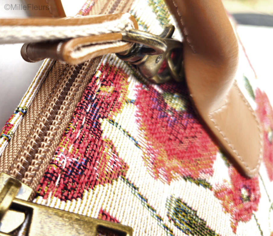 handbag with extra strap, beige Bags & purses Flanders Fields - Mille Fleurs Tapestries