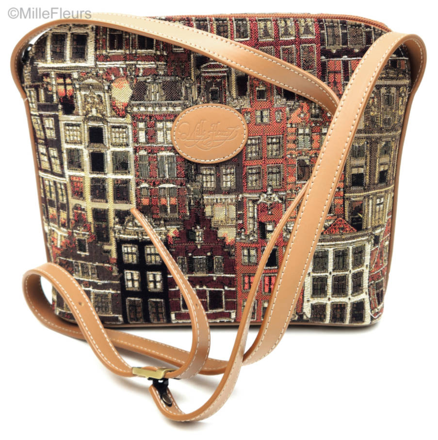 Schoudertas Handtassen Vlaamse Huizen - Mille Fleurs Tapestries