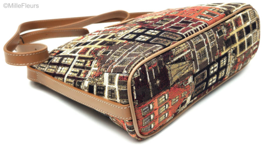 Schoudertas Handtassen Vlaamse Huizen - Mille Fleurs Tapestries