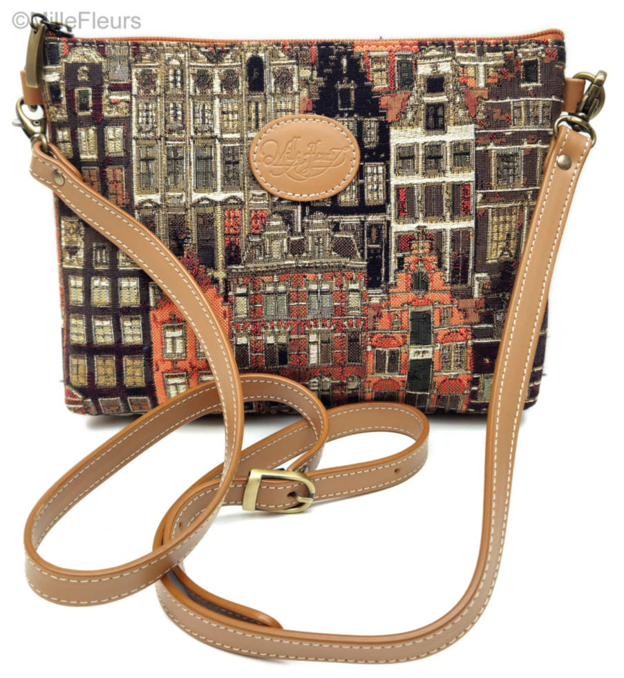 Schoudertas Handtassen Vlaamse Huizen - Mille Fleurs Tapestries