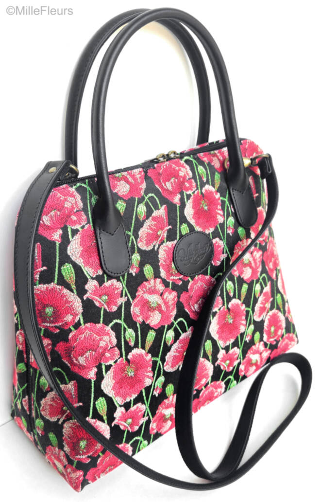 handbag with extra strap, beige Bags & purses Poppy Garden - Mille Fleurs Tapestries