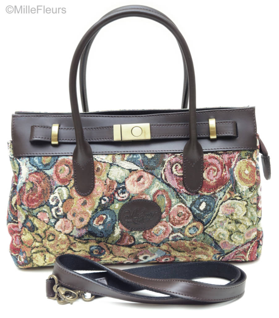 Handbag with extra strap Bags & purses Virgins (Gustav Klimt) - Mille Fleurs Tapestries