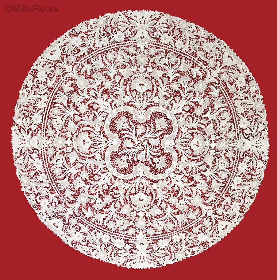 Round Tablecloth Accessories Lace point de Venise - Mille Fleurs Tapestries