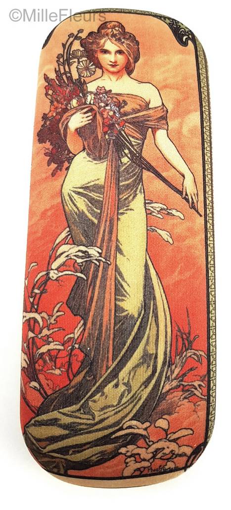 Primavera (Alfons Mucha) Accesorios Estuches para gafas - Mille Fleurs Tapestries