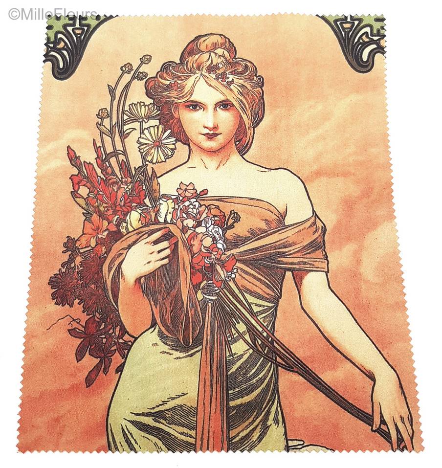 Primavera (Alfons Mucha) Accesorios Estuches para gafas - Mille Fleurs Tapestries
