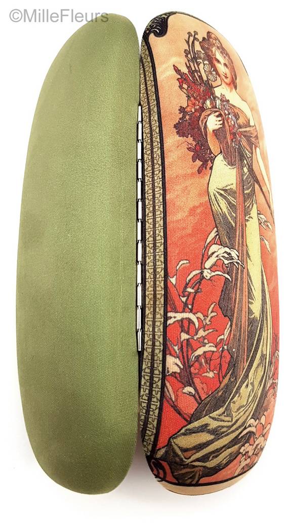 Primavera (Alfons Mucha) Accesorios Estuches para gafas - Mille Fleurs Tapestries
