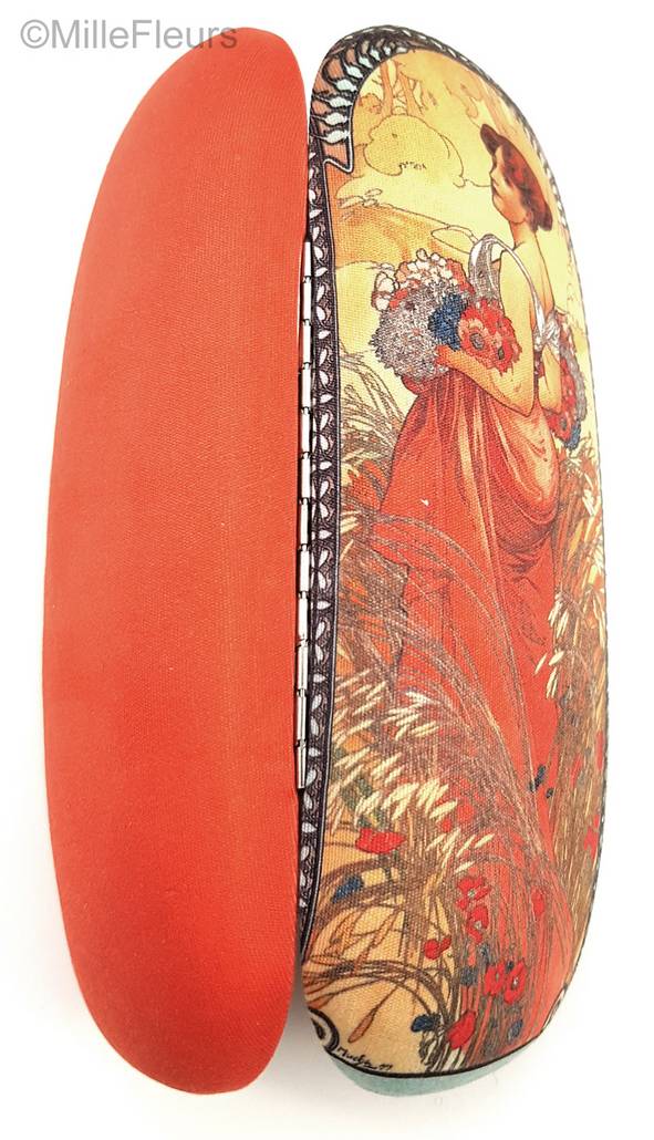 Verano (Alfons Mucha) Accesorios Estuches para gafas - Mille Fleurs Tapestries