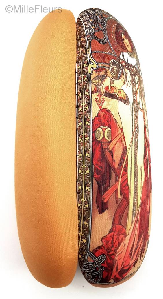 Otoño (Alfons Mucha) Accesorios Estuches para gafas - Mille Fleurs Tapestries
