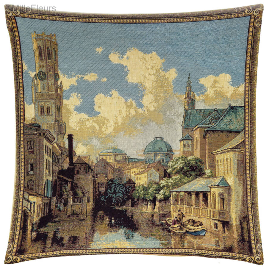 Rozenhoedkaai 1875 Sierkussens Belgische Historische Steden - Mille Fleurs Tapestries