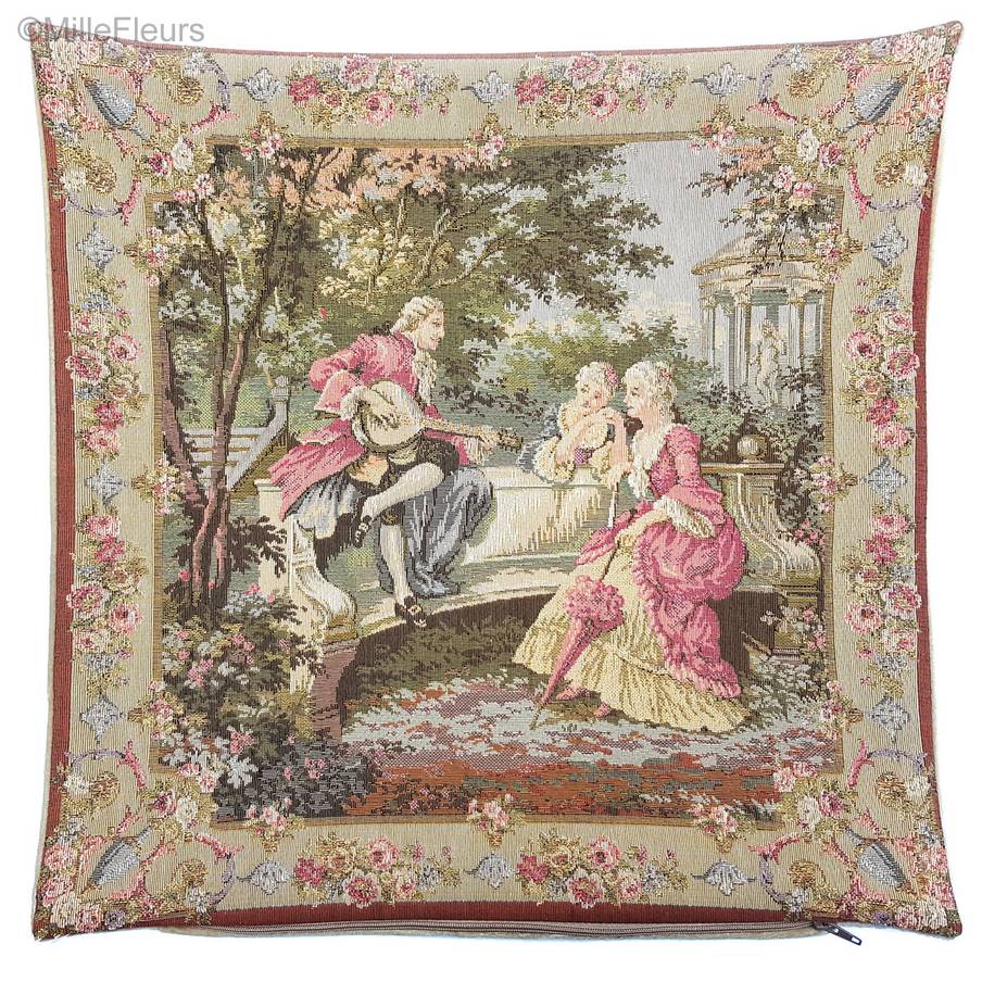 François Boucher Housses de coussin Chefs-d'œuvre - Mille Fleurs Tapestries