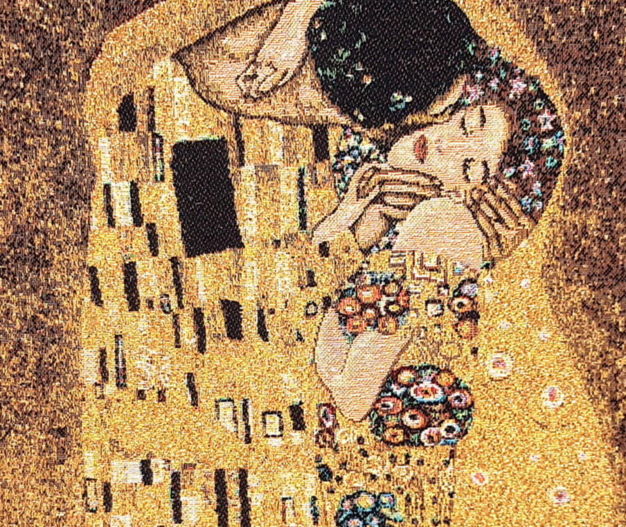 Le Baiser (Gustav Klimt) Housses de coussin Gustav Klimt - Mille Fleurs Tapestries