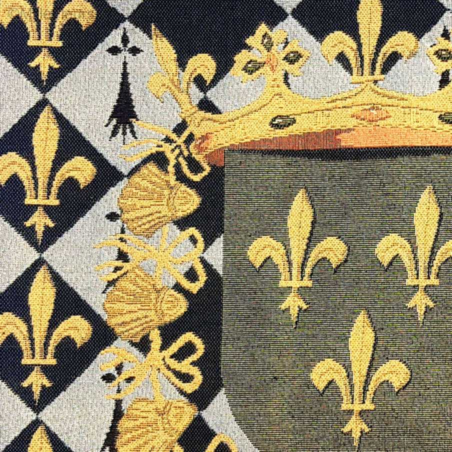 Wapenschild van Blois Sierkussens Fleur-de-Lis en Heraldiek - Mille Fleurs Tapestries