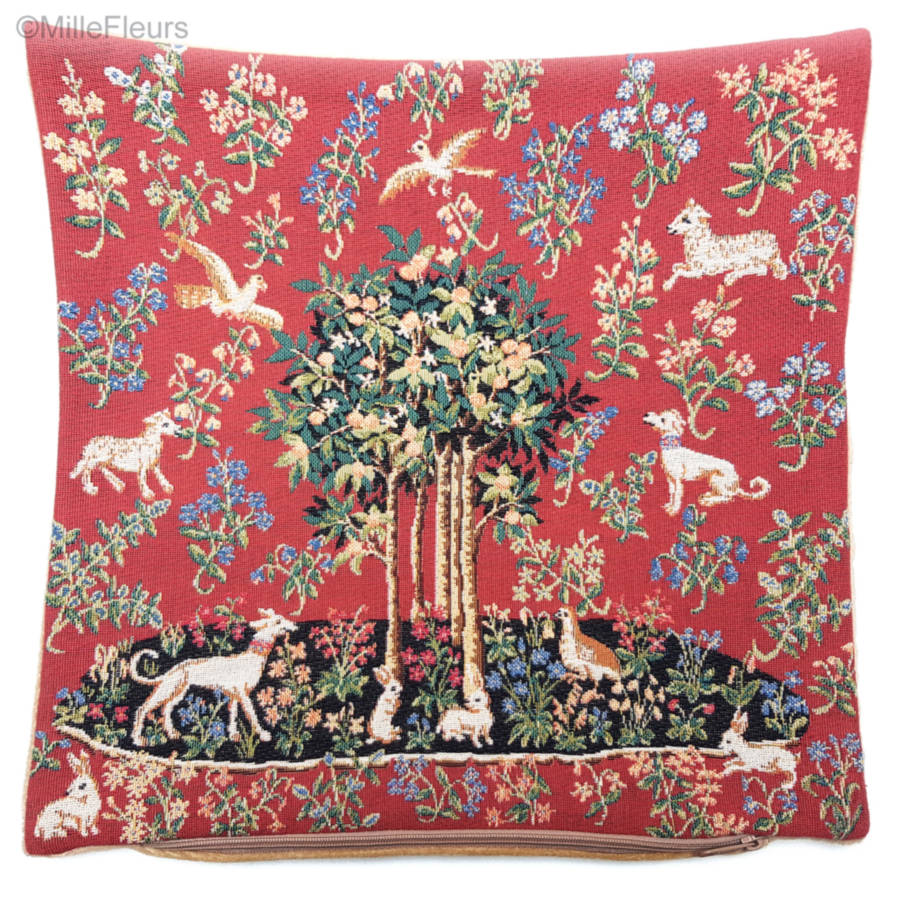 Sinaasappelboom Kussenslopen Serie van de Eenhoorn - Mille Fleurs Tapestries