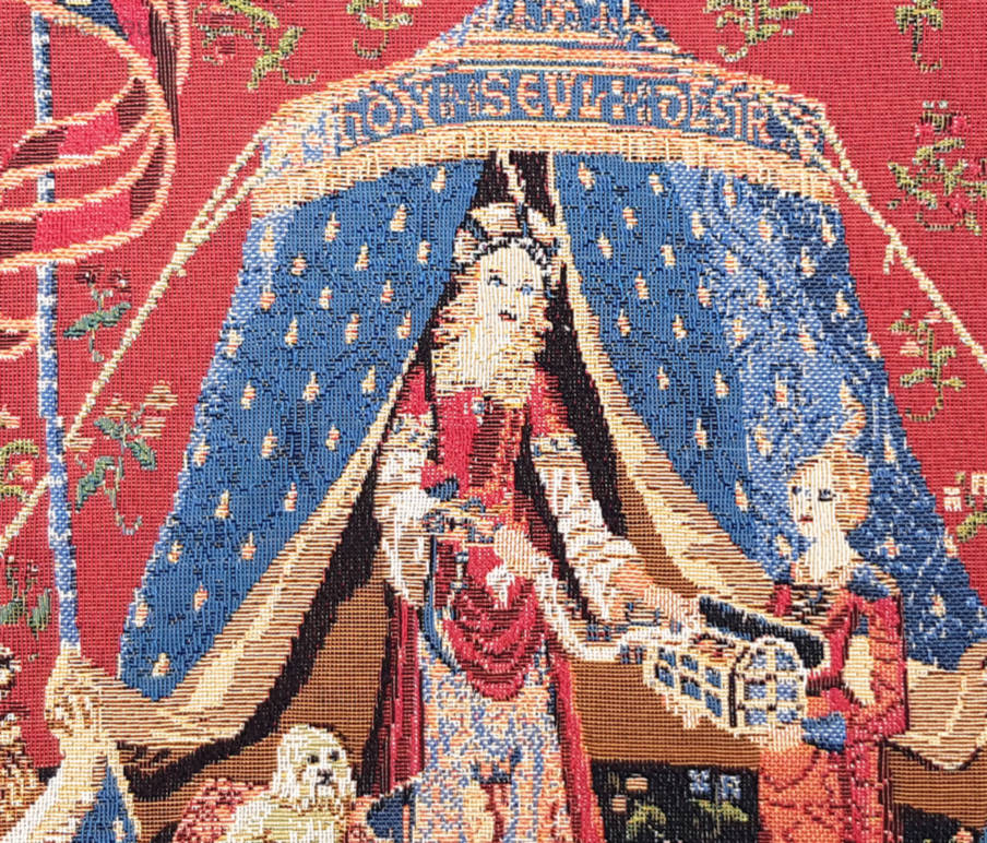 Aan mijn enige Verlangen Kussenslopen Serie van de Eenhoorn - Mille Fleurs Tapestries