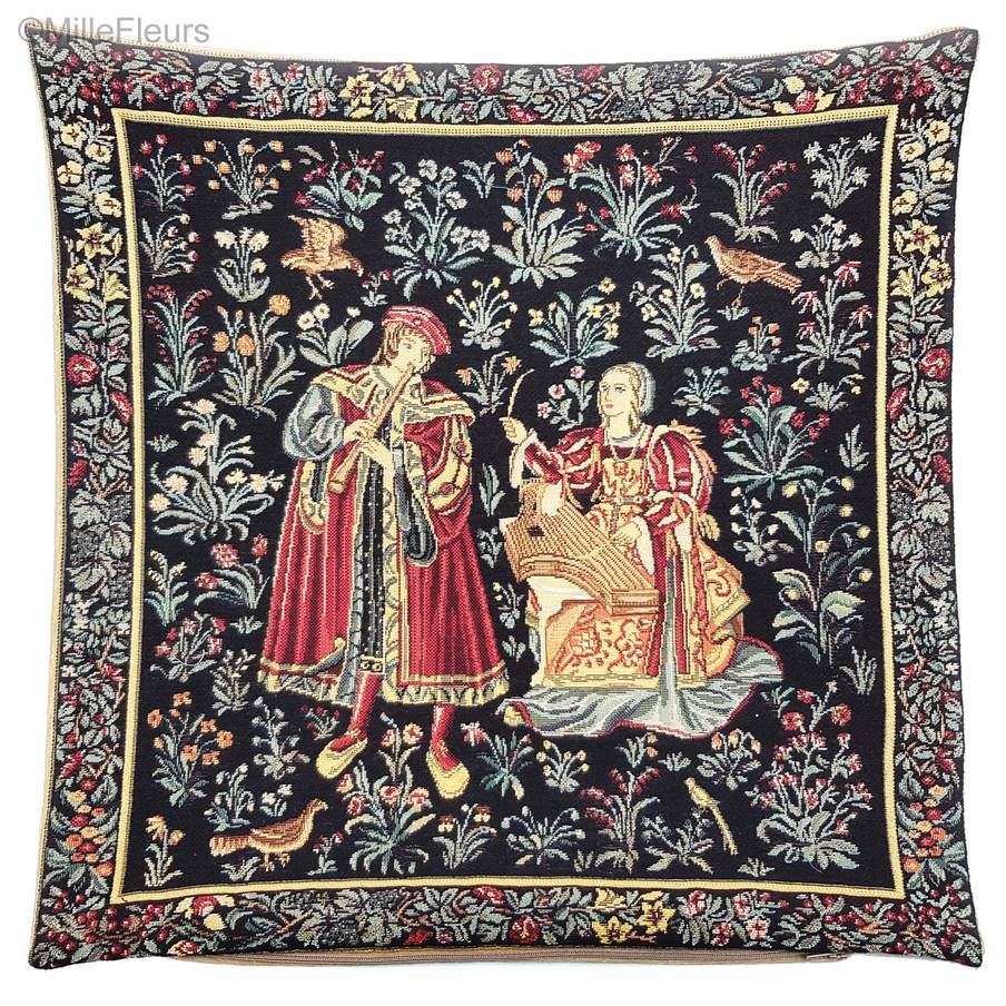 Medieval Concert Tapestry cushions Medieval - Mille Fleurs Tapestries