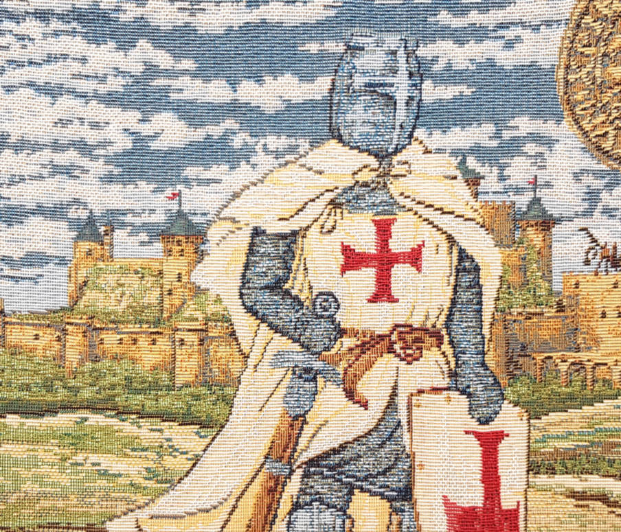 Templar Knight Tapestry cushions Medieval - Mille Fleurs Tapestries