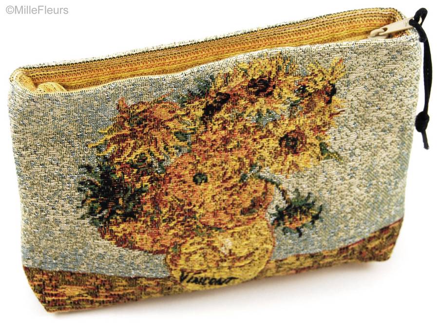 Sunflowers (Van Gogh) Make-up Bags Zipper Pouches - Mille Fleurs Tapestries