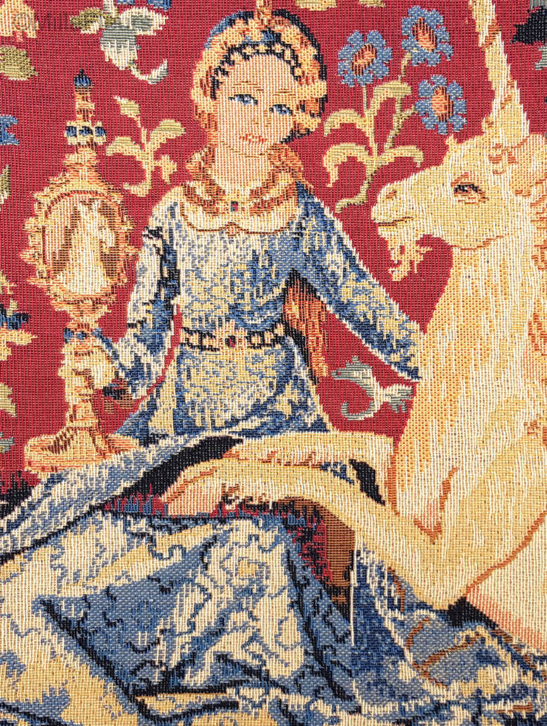 La Vue Housses de coussin Série de la Licorne - Mille Fleurs Tapestries