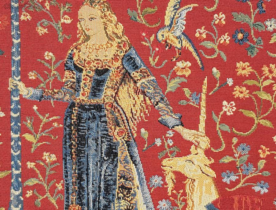 Le Toucher Housses de coussin Série de la Licorne - Mille Fleurs Tapestries