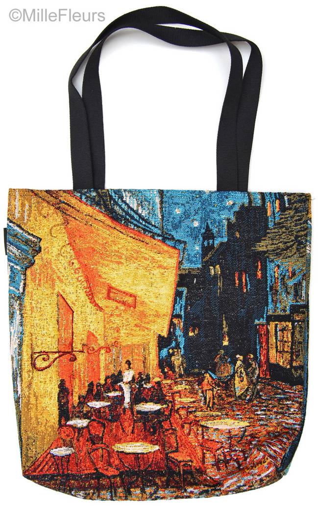 Café Terrace at Night (Van Gogh) Tote Bags Vincent Van Gogh - Mille Fleurs Tapestries