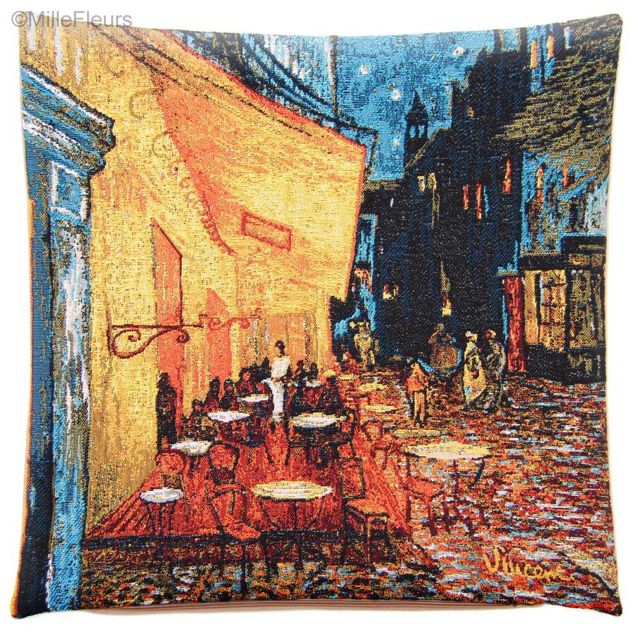 Terrasse du Café Le Soir (Van Gogh) Housses de coussin Vincent Van Gogh - Mille Fleurs Tapestries