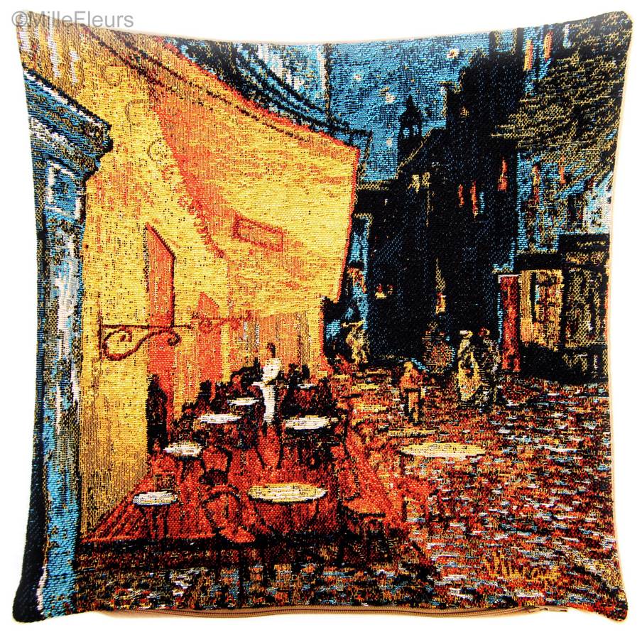 Terrasse du Café Le Soir (Van Gogh) Housses de coussin Vincent Van Gogh - Mille Fleurs Tapestries