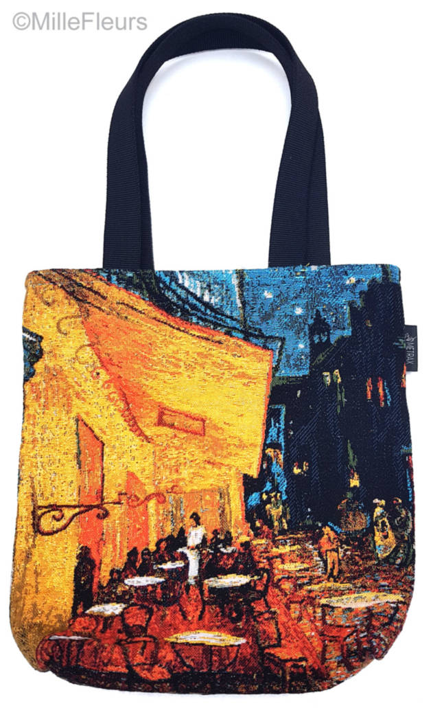 Café Terrace at Night (Van Gogh) Tote Bags Vincent Van Gogh - Mille Fleurs Tapestries
