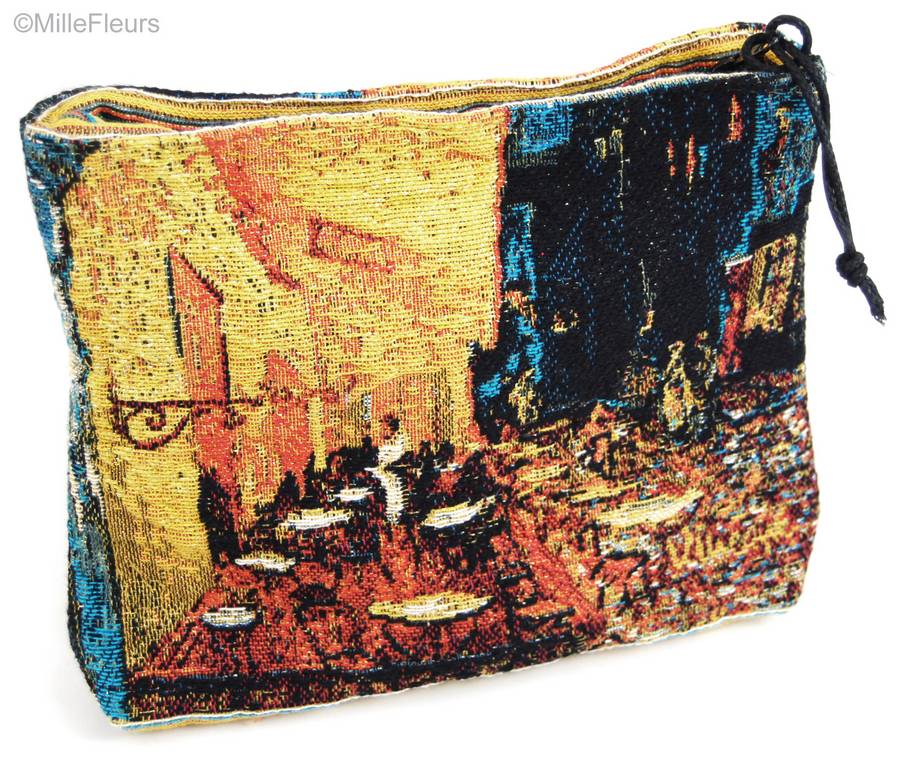 Caféterras bij Nacht (Van Gogh) Make-up Tasjes Ritszakjes - Mille Fleurs Tapestries