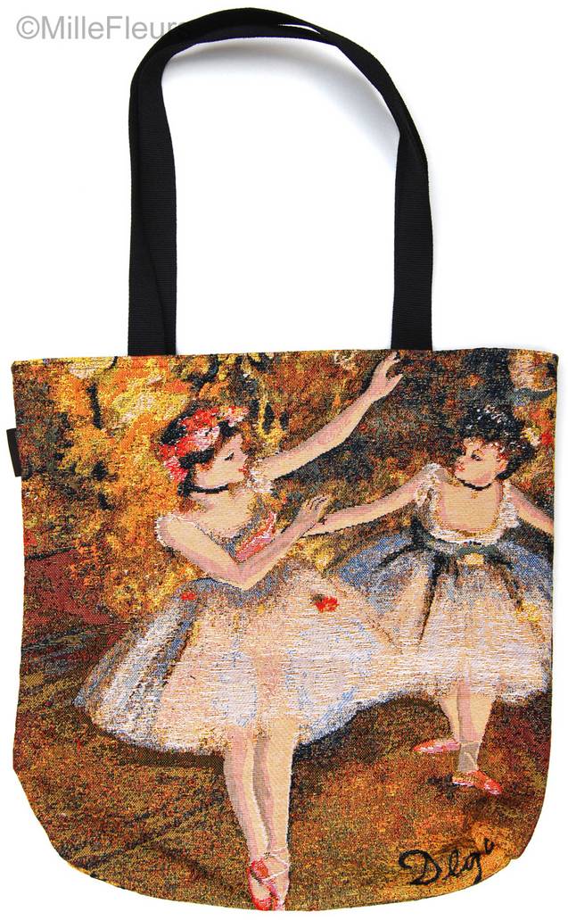 Dos Bailarinas (Degas) Bolsas de Compras Obras Maestras - Mille Fleurs Tapestries