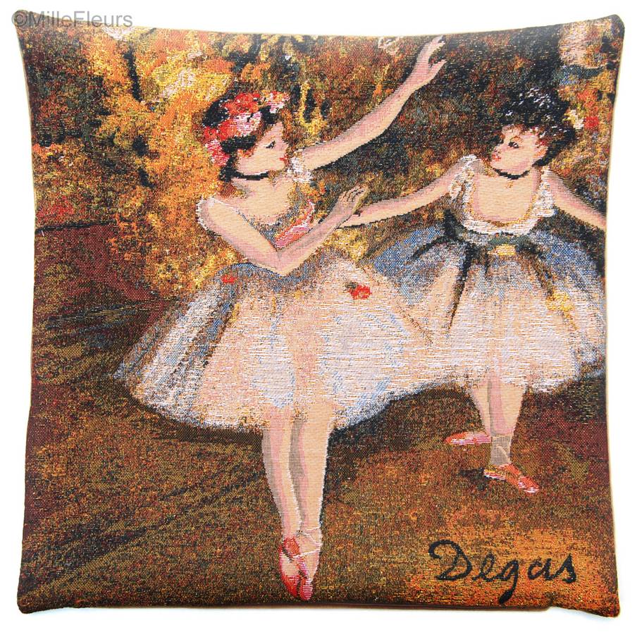 Dos Bailarinas (Degas) Fundas de cojín Obras Maestras - Mille Fleurs Tapestries