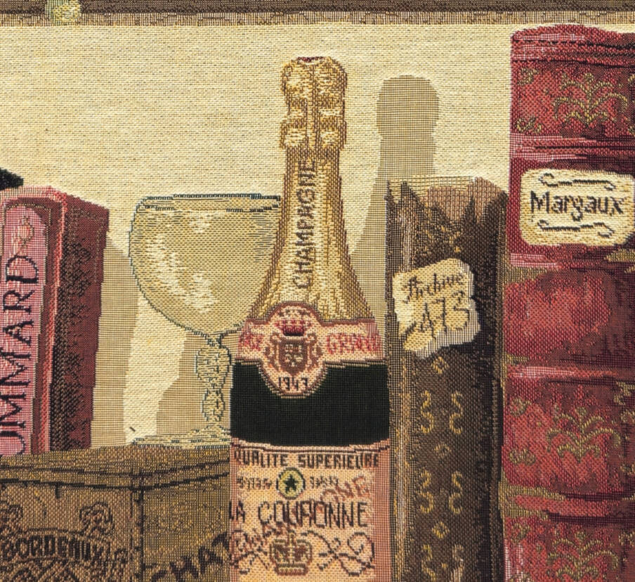 Vinos y Libros Fundas de cojín Biblioteca - Mille Fleurs Tapestries