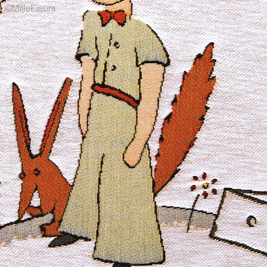 Le Petit Prince avec renard (Antoine de Saint-Exupéry) Housses de coussin Le Petit Prince - Mille Fleurs Tapestries