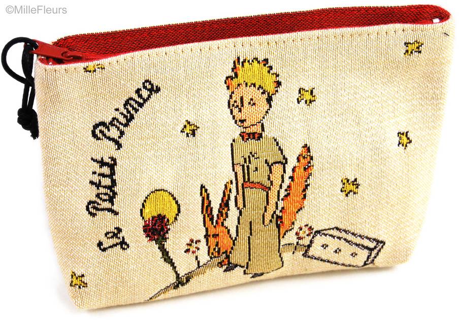 De Kleine Prins met jas/vos Make-up Tasjes Ritszakjes - Mille Fleurs Tapestries