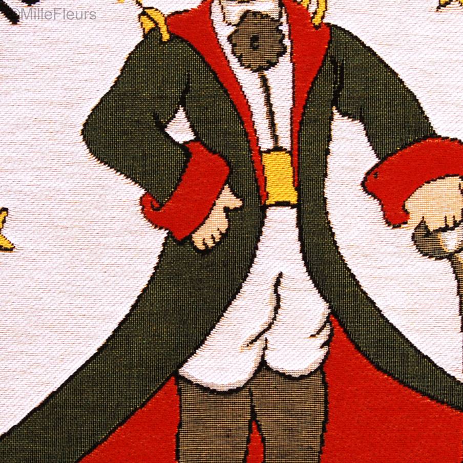 Le Petit Prince avec manteau (Antoine de Saint-Exupéry) Housses de coussin Le Petit Prince - Mille Fleurs Tapestries