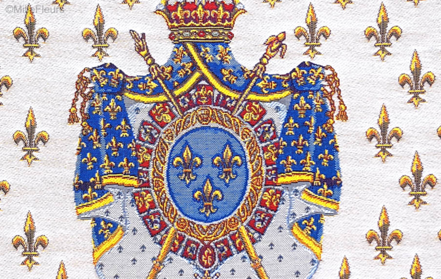 Royal coat of arms Tapestry cushions Fleur-de-Lis and Heraldic - Mille Fleurs Tapestries