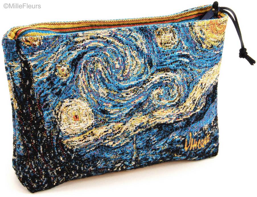 La Nuit Étoilée (Van Gogh) Sacs de Maquillage Pochettes Zippées - Mille Fleurs Tapestries