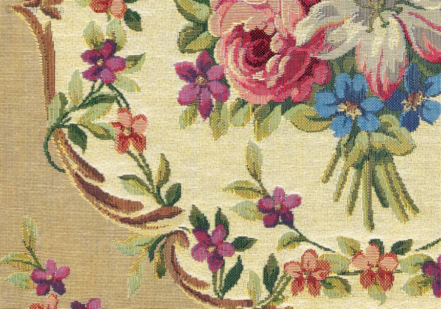 Boeket, beige Kussenslopen Bloemen klassiek - Mille Fleurs Tapestries
