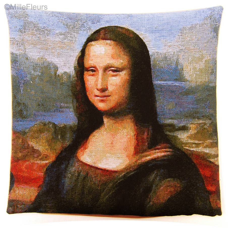 Mona Lisa (Leonardo Da Vinci) Sierkussens Meesterwerken - Mille Fleurs Tapestries